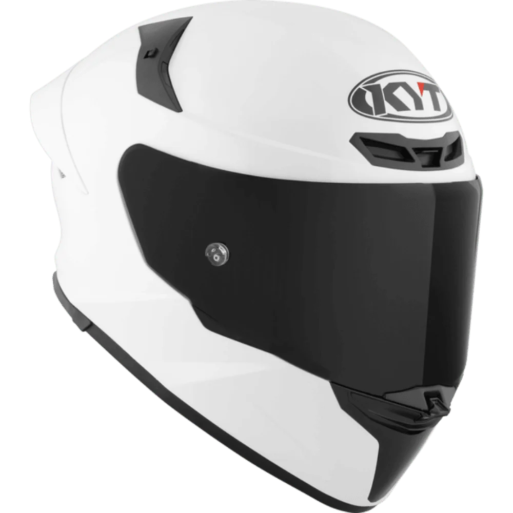Motorcycle full solid white full face certified helmet KYT