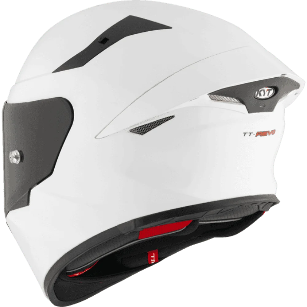 Motorcycle full solid white full face certified helmet KYT