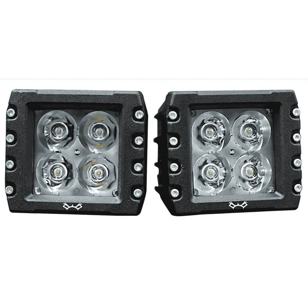 motorcycle square black fog/aux lights for adventure touring