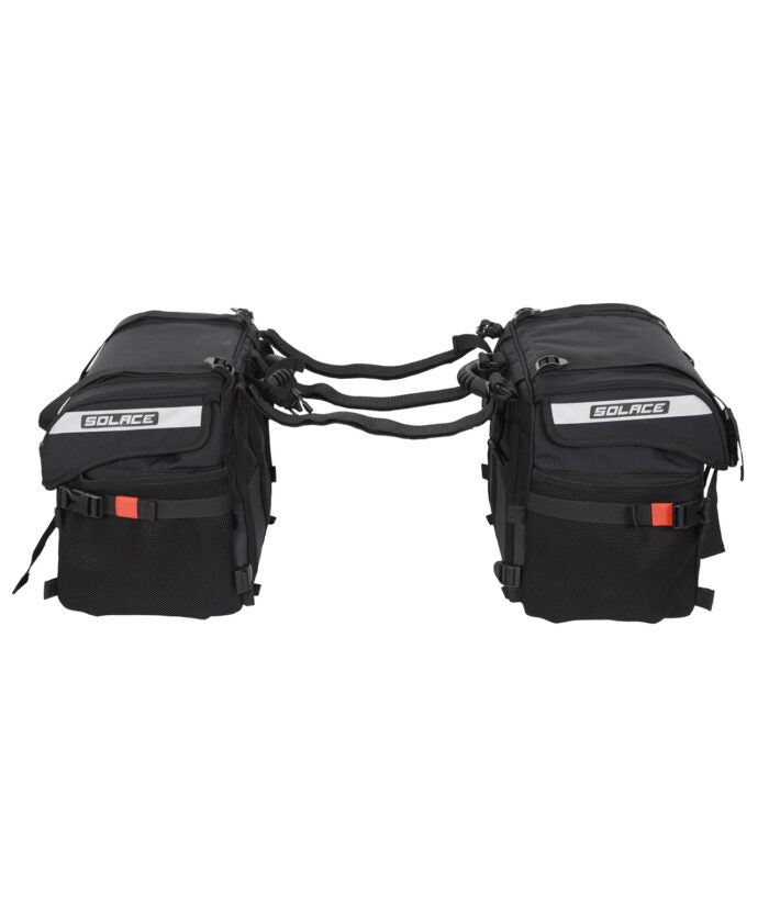Motorcycle waterproof saddle bags black by solace