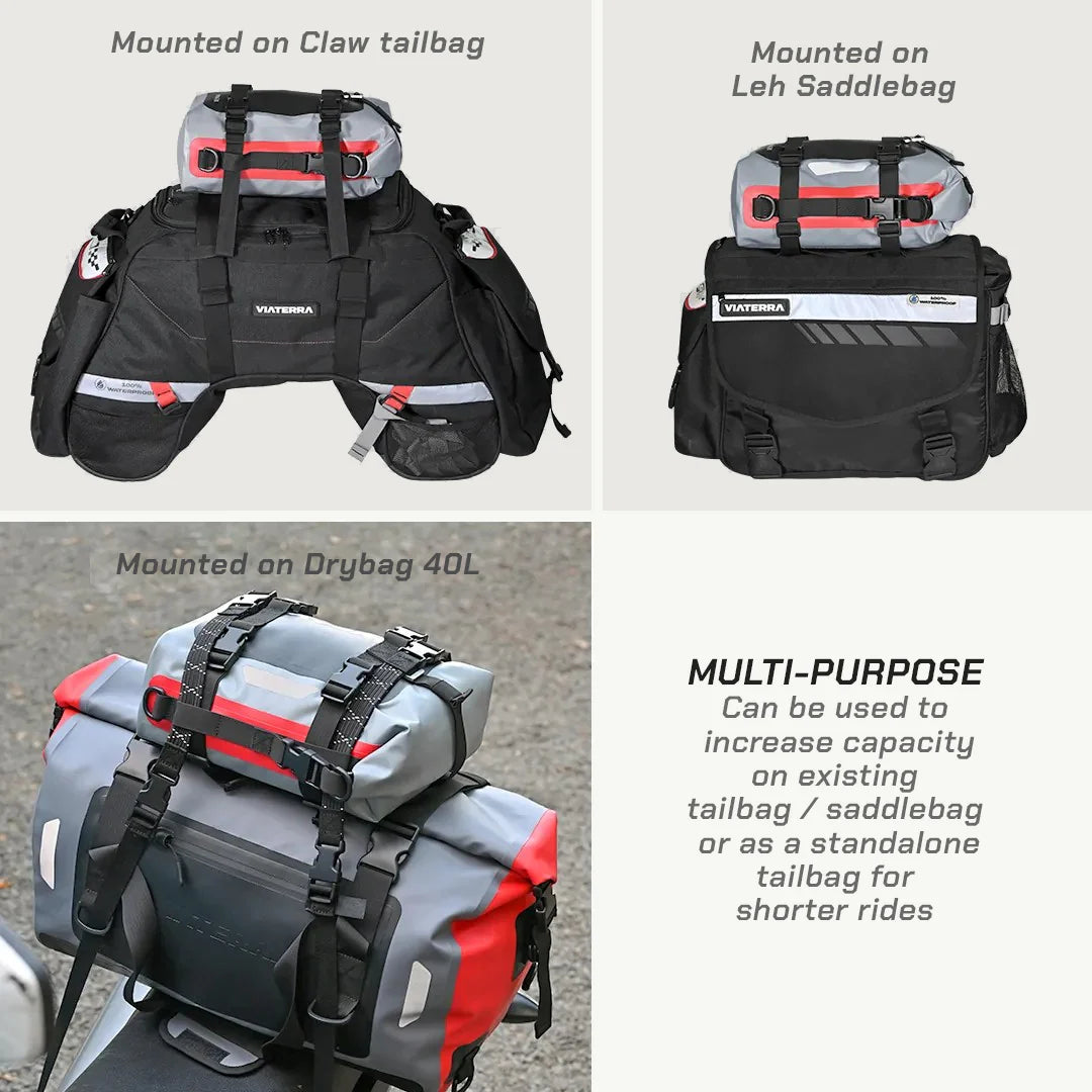 Viaterra Drybag 8L - Waterproof Tailbag / Rear Rack Bag