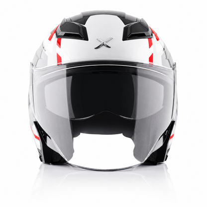 Axor Kylo Bean White Red - Open Face Helmet