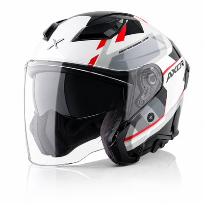 Axor Kylo Bean White Red - Open Face Helmet