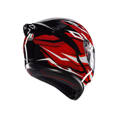 AGV K1-S Lion Black/Red/White Full Face Helmet : [ E2206 / ISI ]