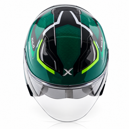 Axor Kylo Bliss Green Neon yellow - Open Face Helmet