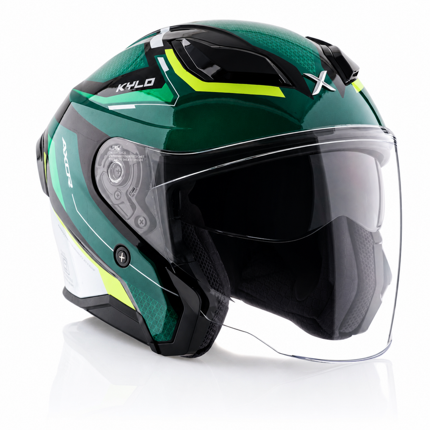 Axor Kylo Bliss Green Neon yellow - Open Face Helmet