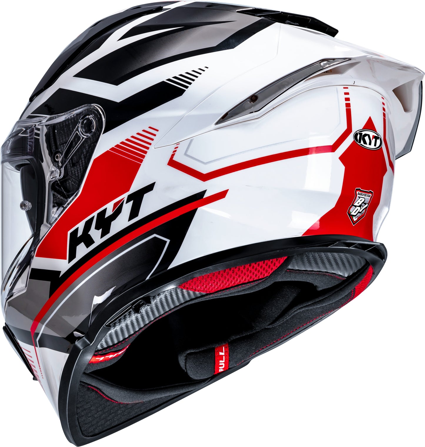 KYT R2R Pro Parsec White Red - Full Face Helmet