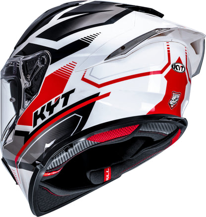 KYT R2R Pro Parsec White Red - Full Face Helmet