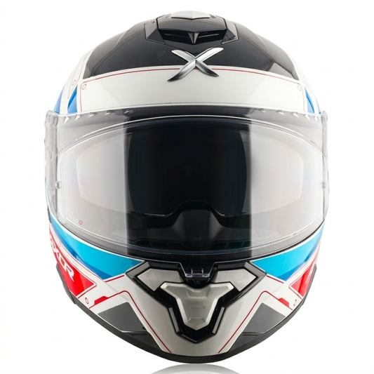 Axor Brutale Ryden White Red - Dual Spoiler Helmet