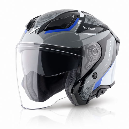 Axor Kylo Bliss Grey Blue - Open Face Helmet