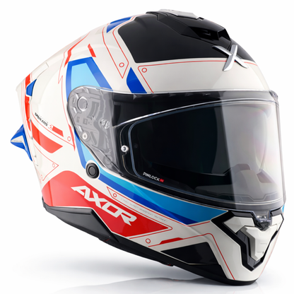 Axor Brutale Ryden White Red - Dual Spoiler Helmet