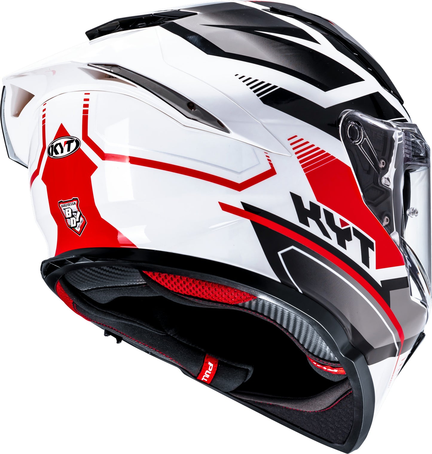KYT R2R Pro Parsec White Red - Full Face Helmet
