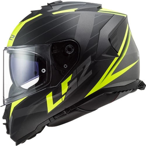 LS2 FF800 Storm Nerve Black Hi Viz Yellow Gloss Helmet