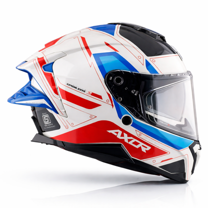 Axor Brutale Ryden White Red - Dual Spoiler Helmet