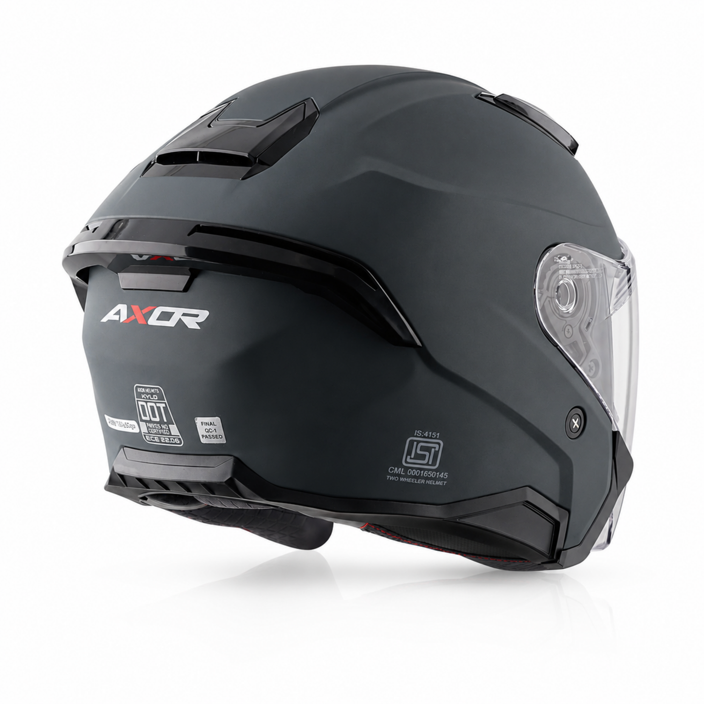 Axor Kylo Solid Dull Black - Open Face Helmet