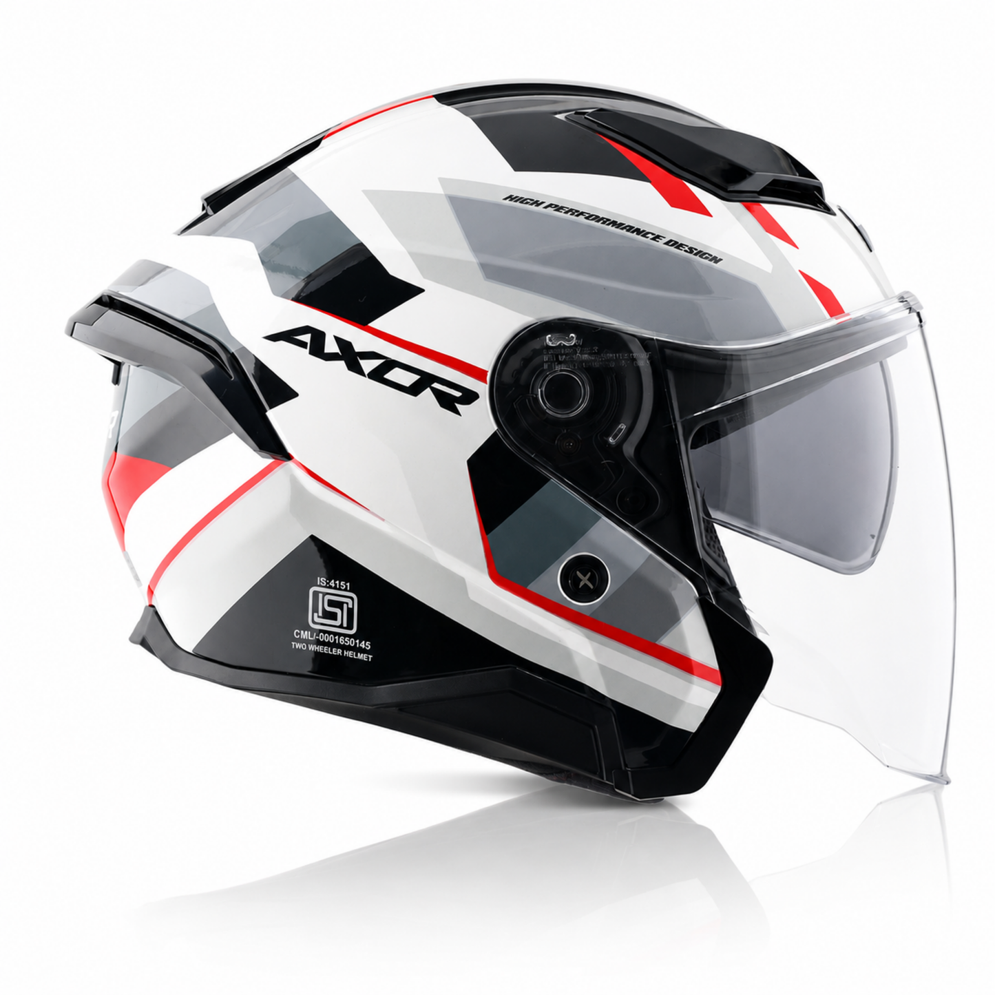 Axor Kylo Bean White Red - Open Face Helmet