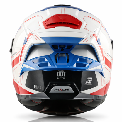 Axor Brutale Ryden White Red - Dual Spoiler Helmet