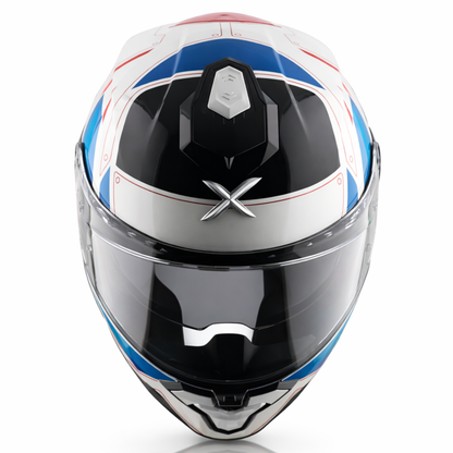 Axor Brutale Ryden White Red - Dual Spoiler Helmet