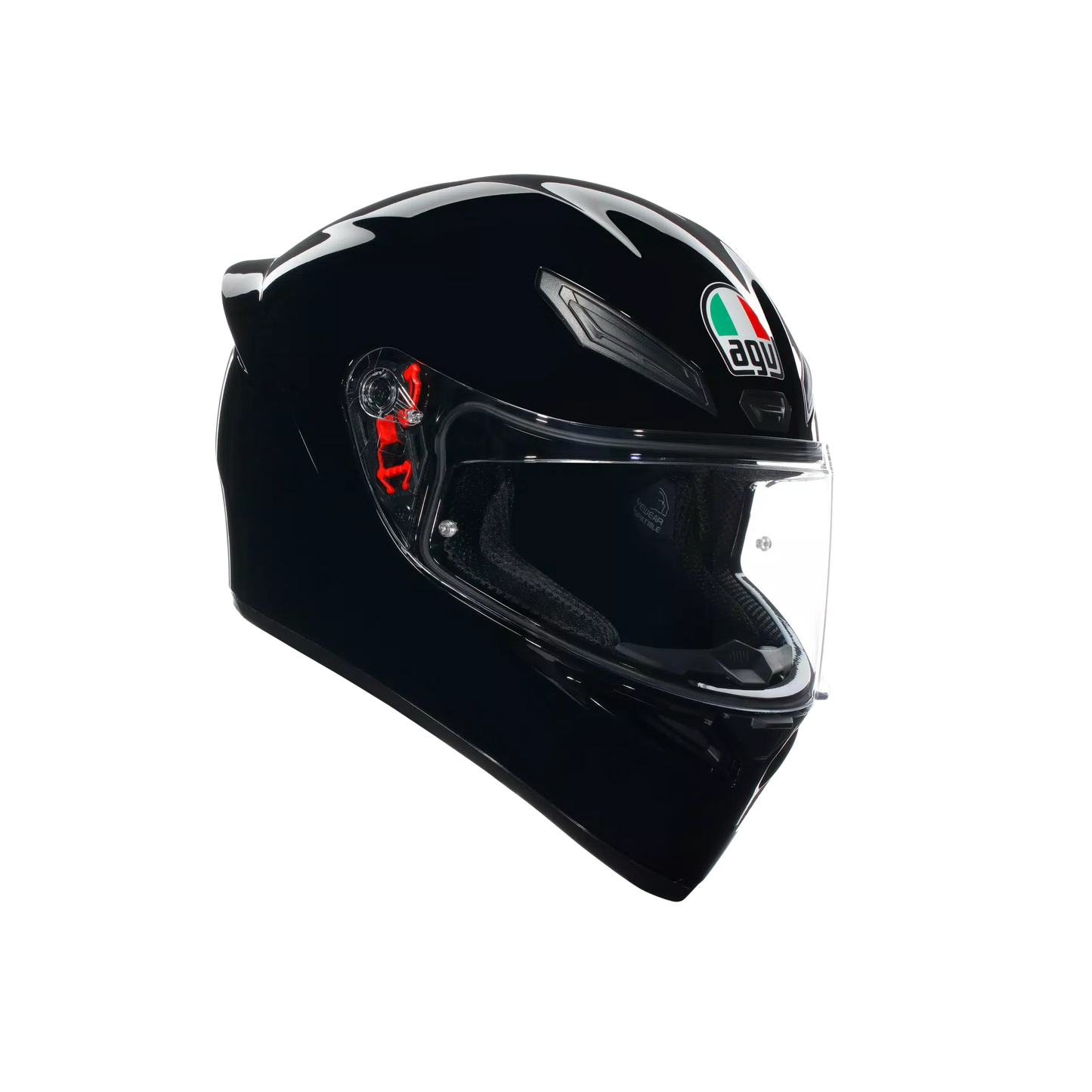 Motorcycle full face sports helmet gloss black