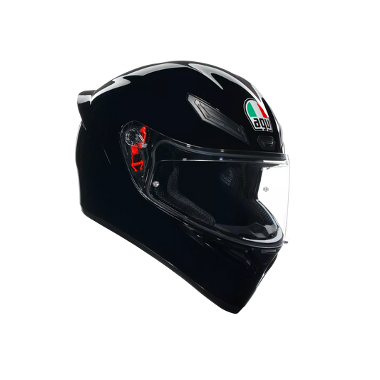 Motorcycle full face sports helmet gloss black