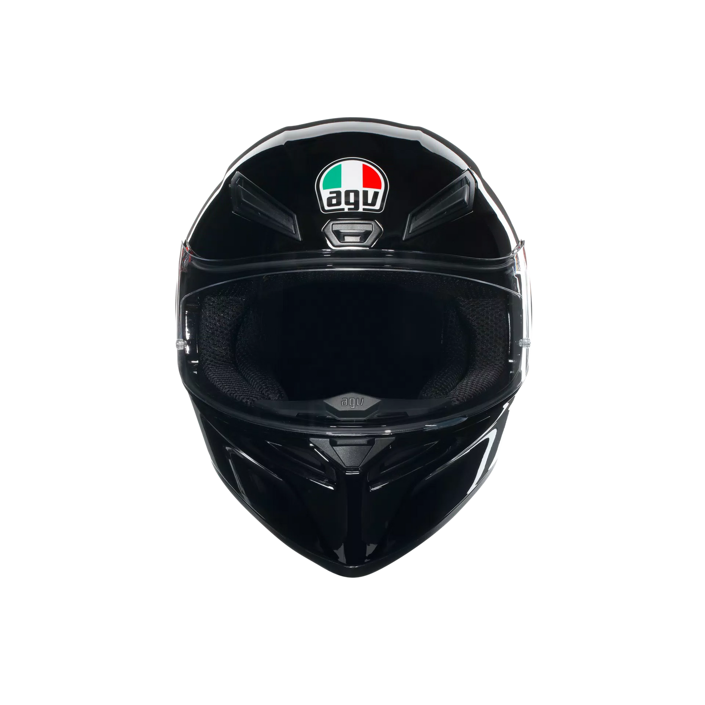 Motorcycle full face sports helmet gloss black