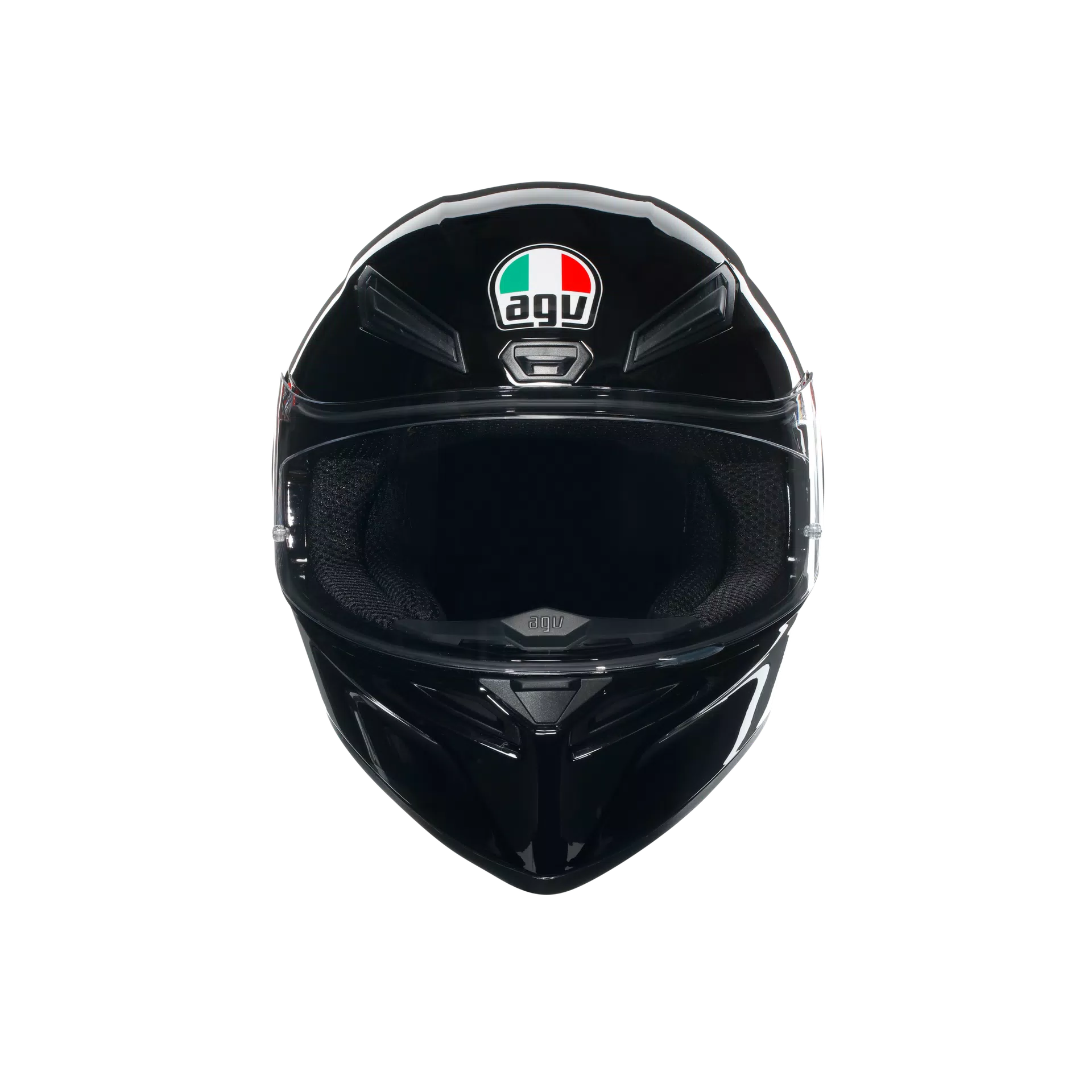 Motorcycle full face sports helmet gloss black