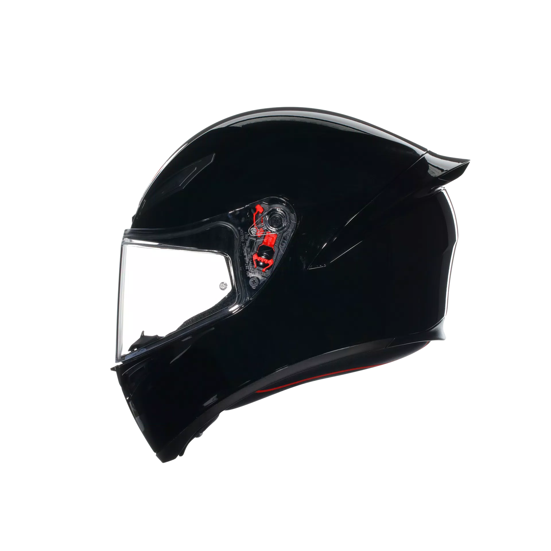 Motorcycle full face sports helmet gloss black