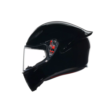 Motorcycle full face sports helmet gloss black