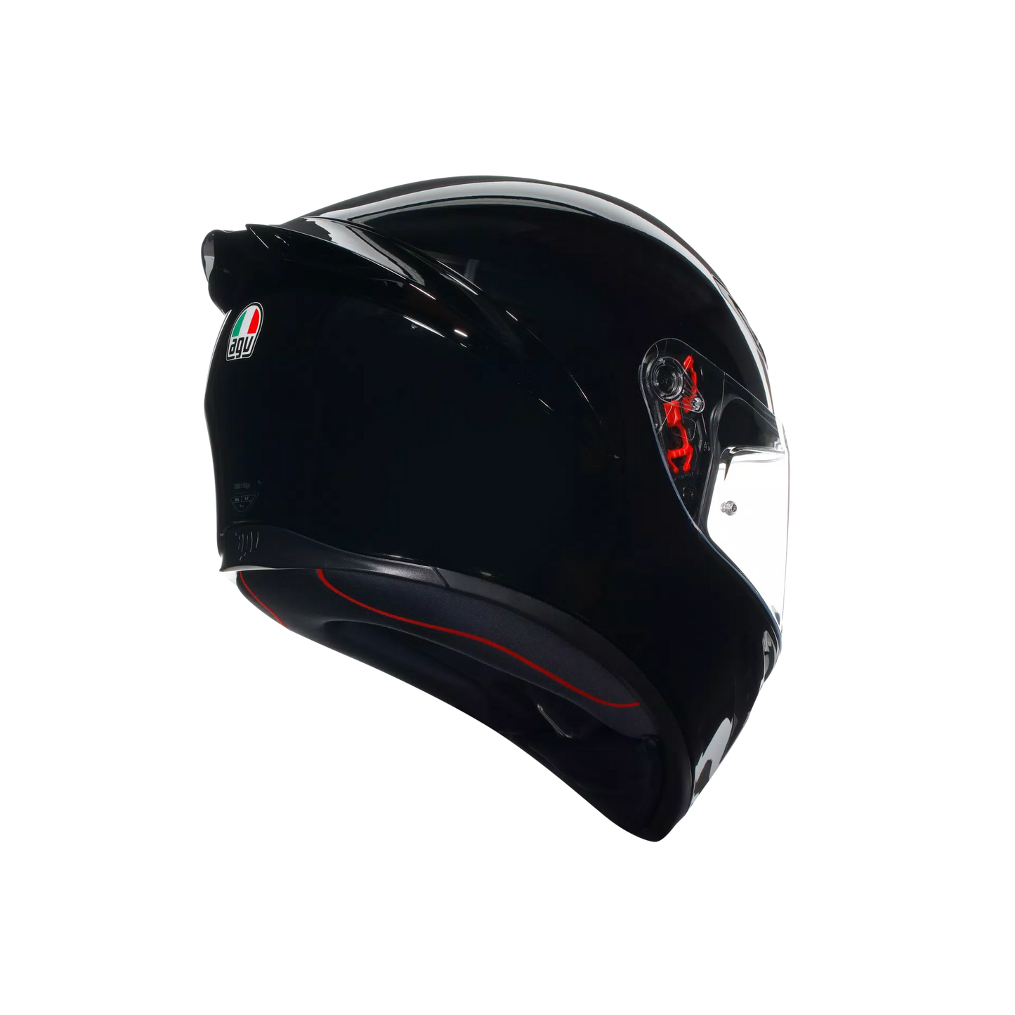 Motorcycle full face sports helmet gloss black