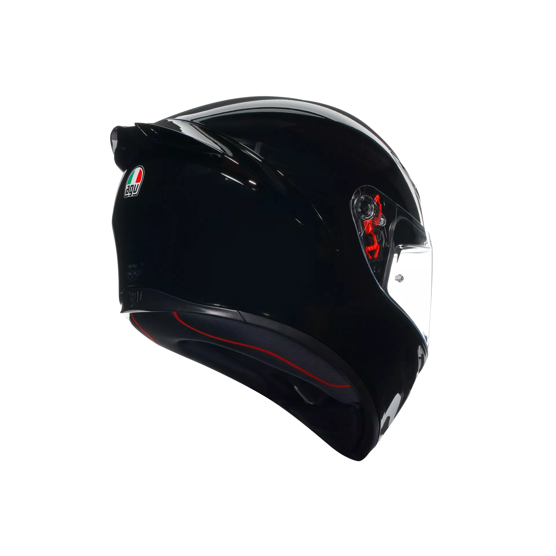 Motorcycle full face sports helmet gloss black
