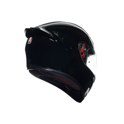 Motorcycle full face sports helmet gloss black