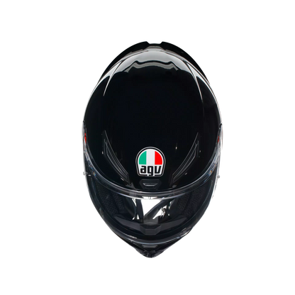 Motorcycle full face sports helmet gloss black
