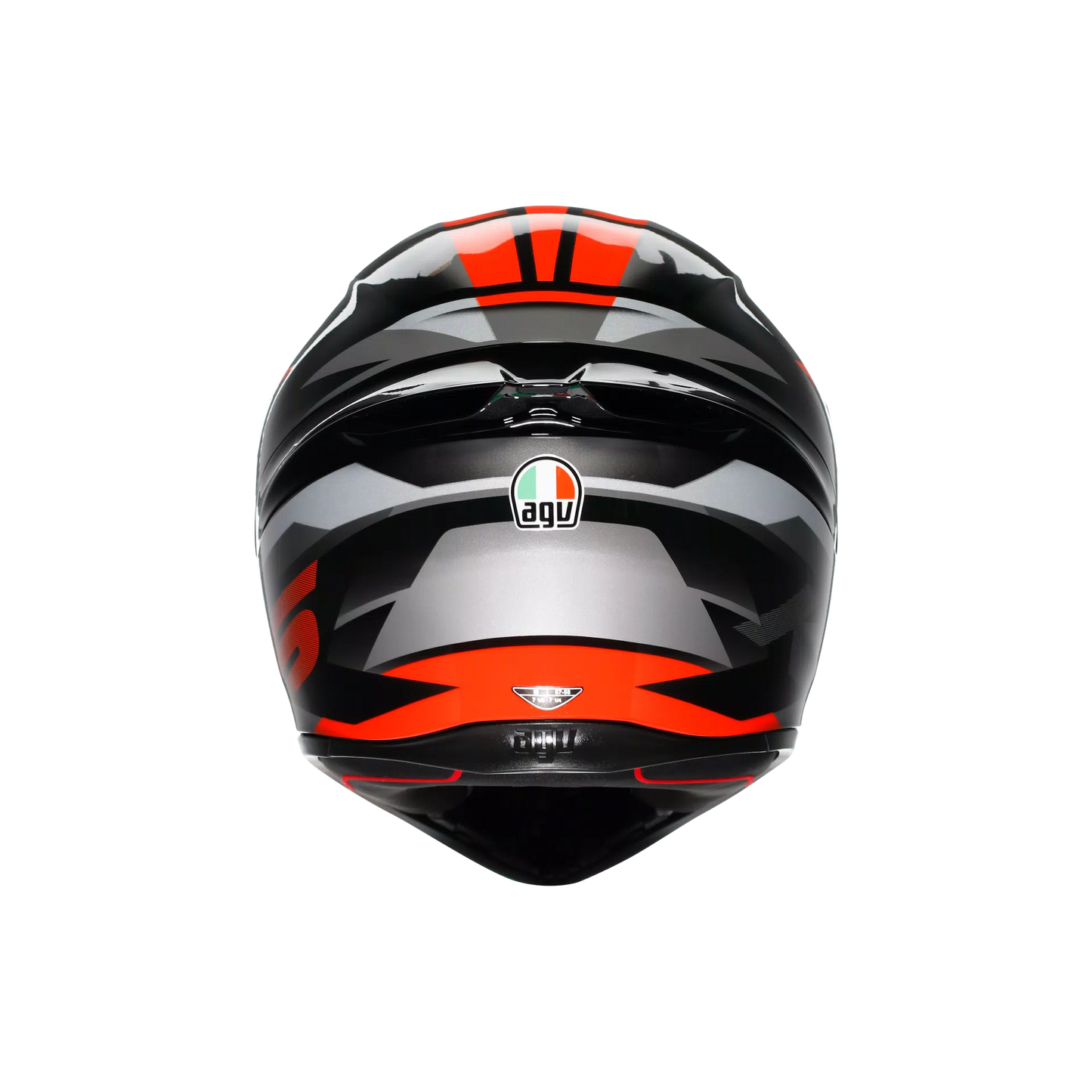 Motorcycle full face sports helmet black grey red