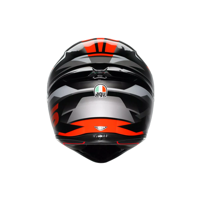 Motorcycle full face sports helmet black grey red