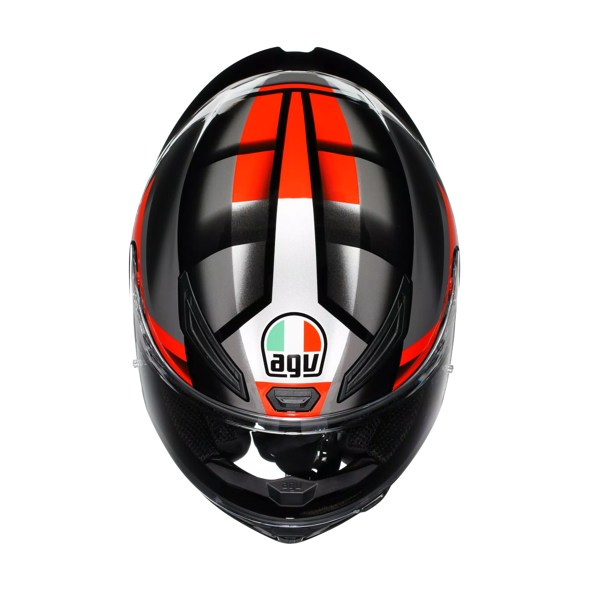 Motorcycle full face sports helmet black grey red