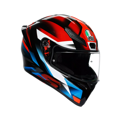 Motorcycle full face sports helmet black  red blue