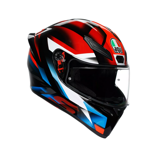 Motorcycle full face sports helmet black  red blue
