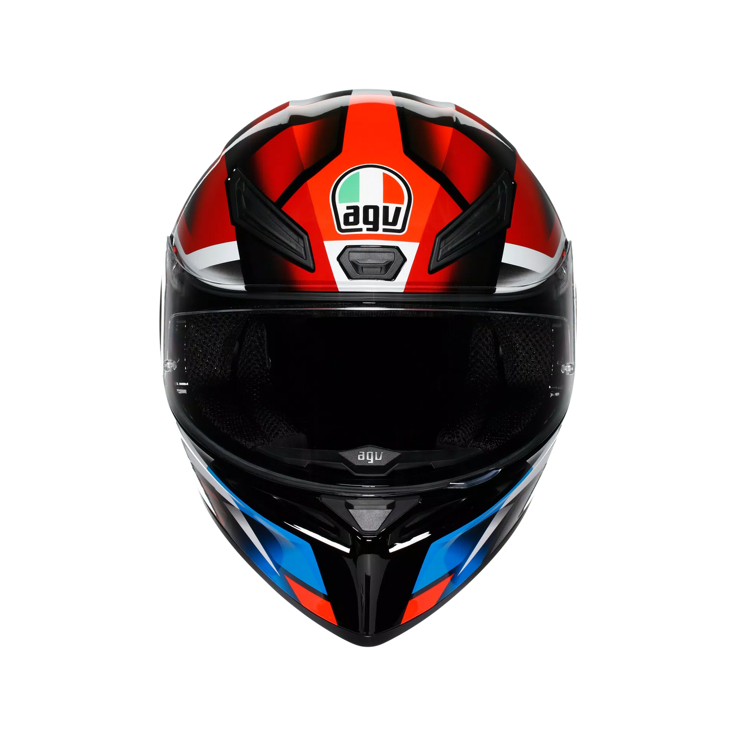 Motorcycle full face sports helmet black  red blue