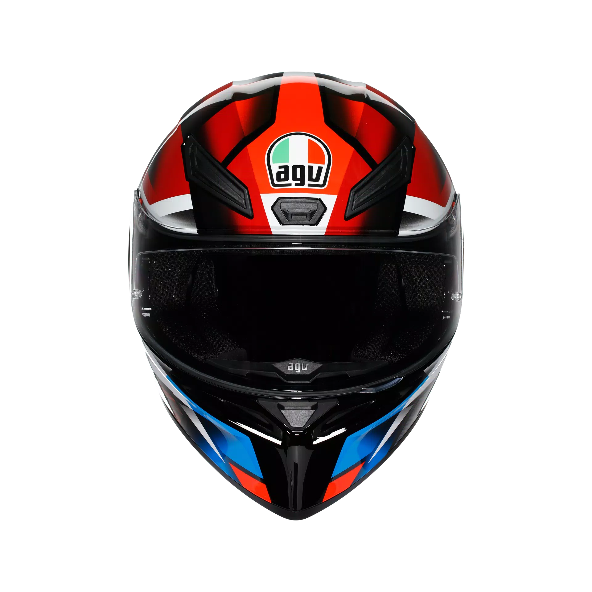Motorcycle full face sports helmet black  red blue