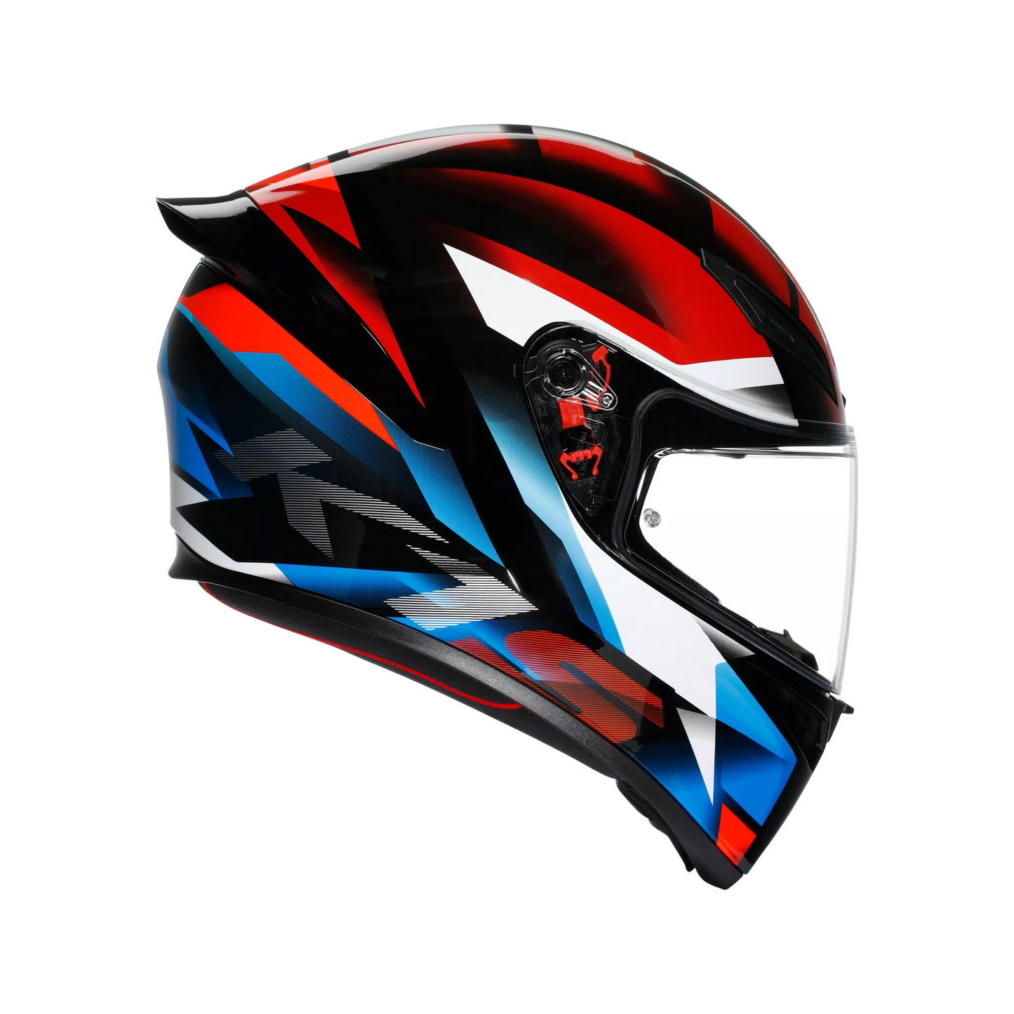 Motorcycle full face sports helmet black  red blue