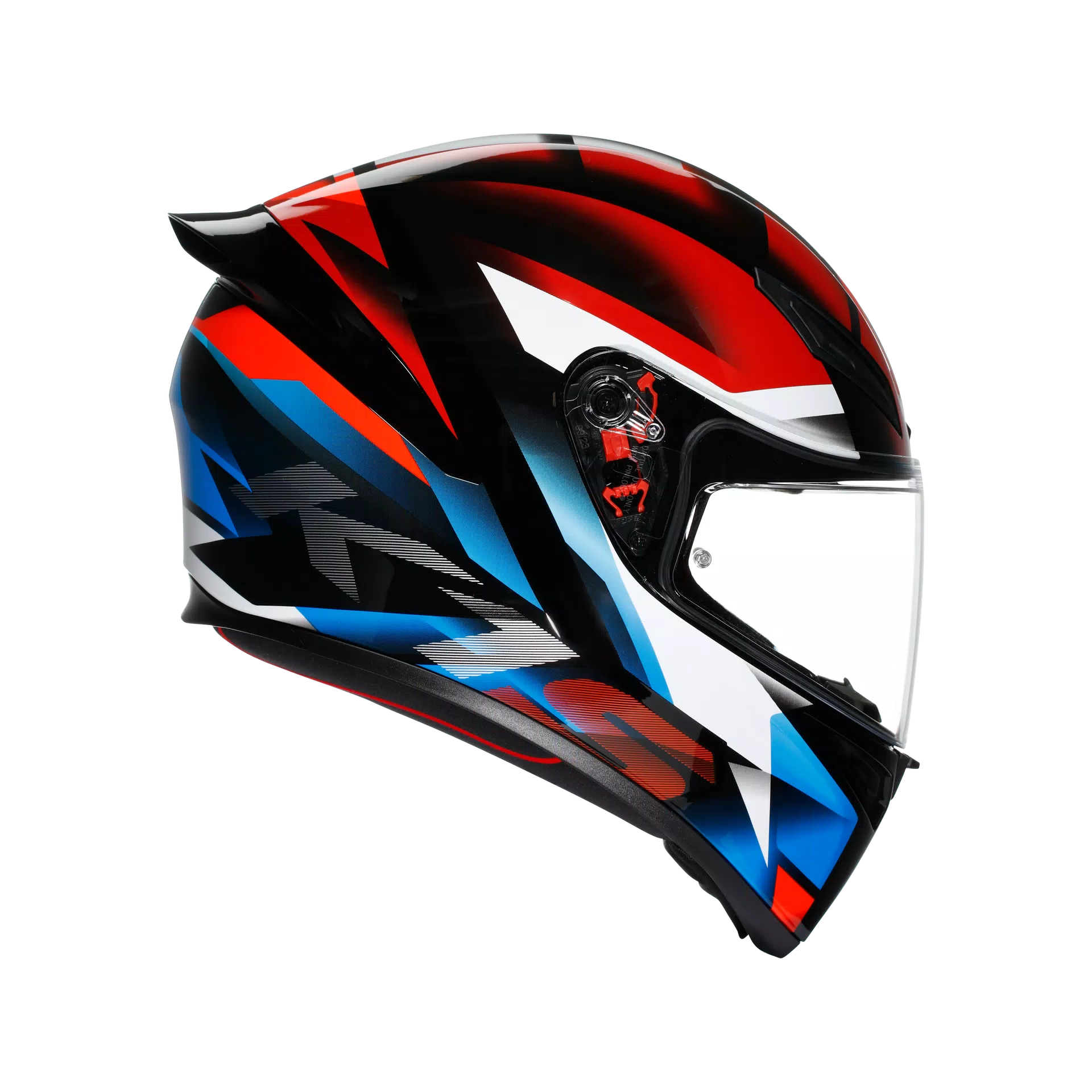 Motorcycle full face sports helmet black  red blue