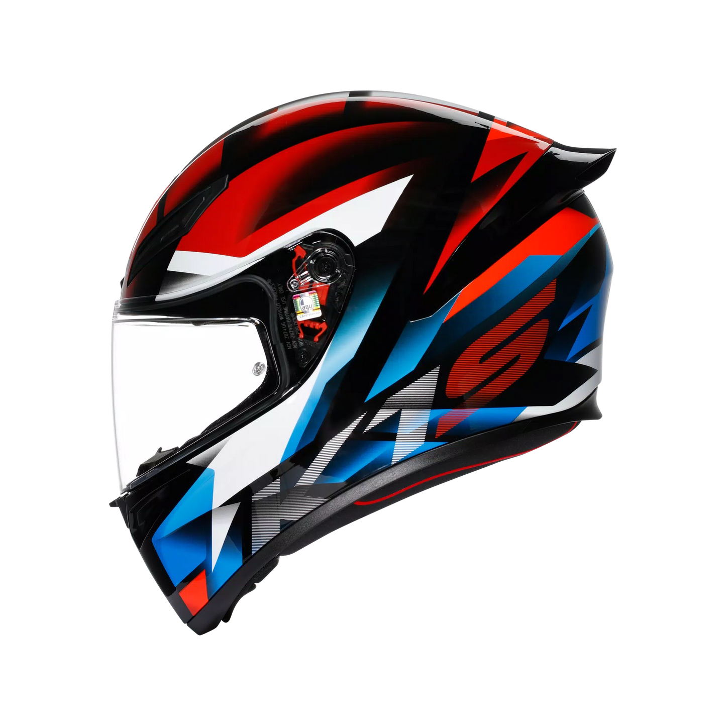Motorcycle full face sports helmet black  red blue