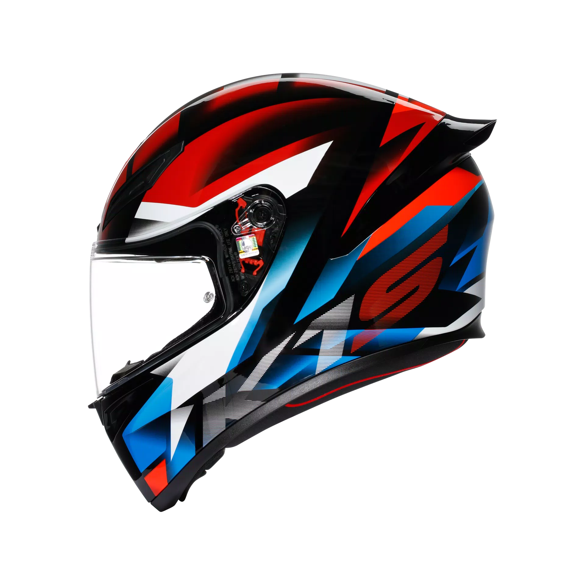 Motorcycle full face sports helmet black  red blue