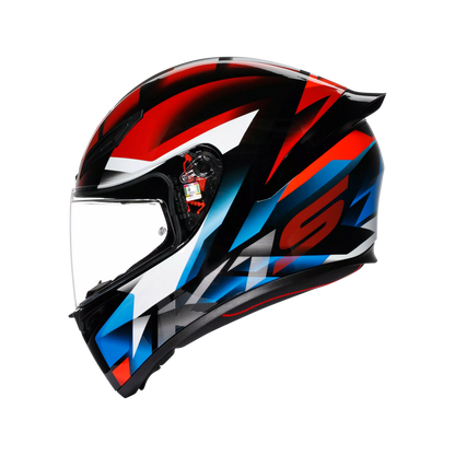 Motorcycle full face sports helmet black  red blue