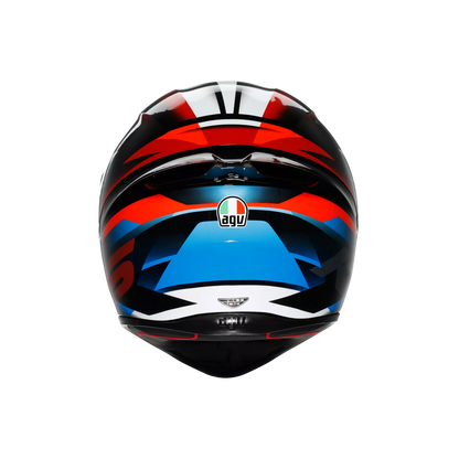 Motorcycle full face sports helmet black  red blue