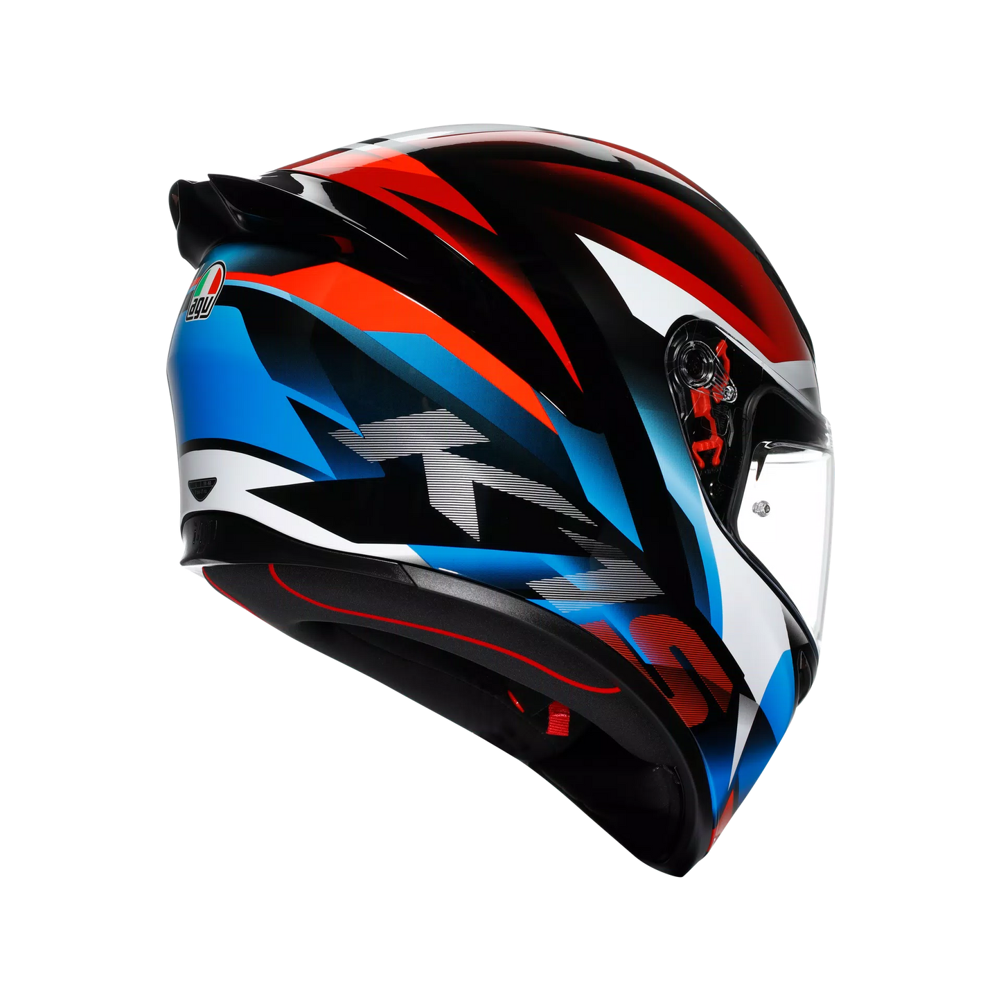 Motorcycle full face sports helmet black  red blue