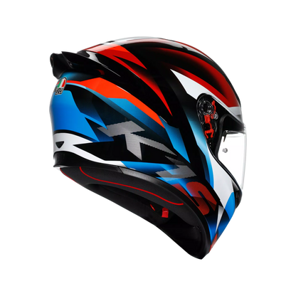 Motorcycle full face sports helmet black  red blue