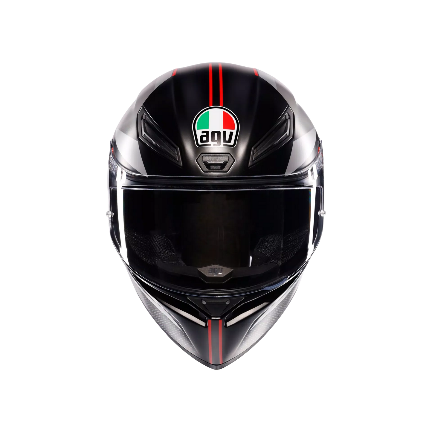 Motorcycle sports full face helmet black grey red e2206