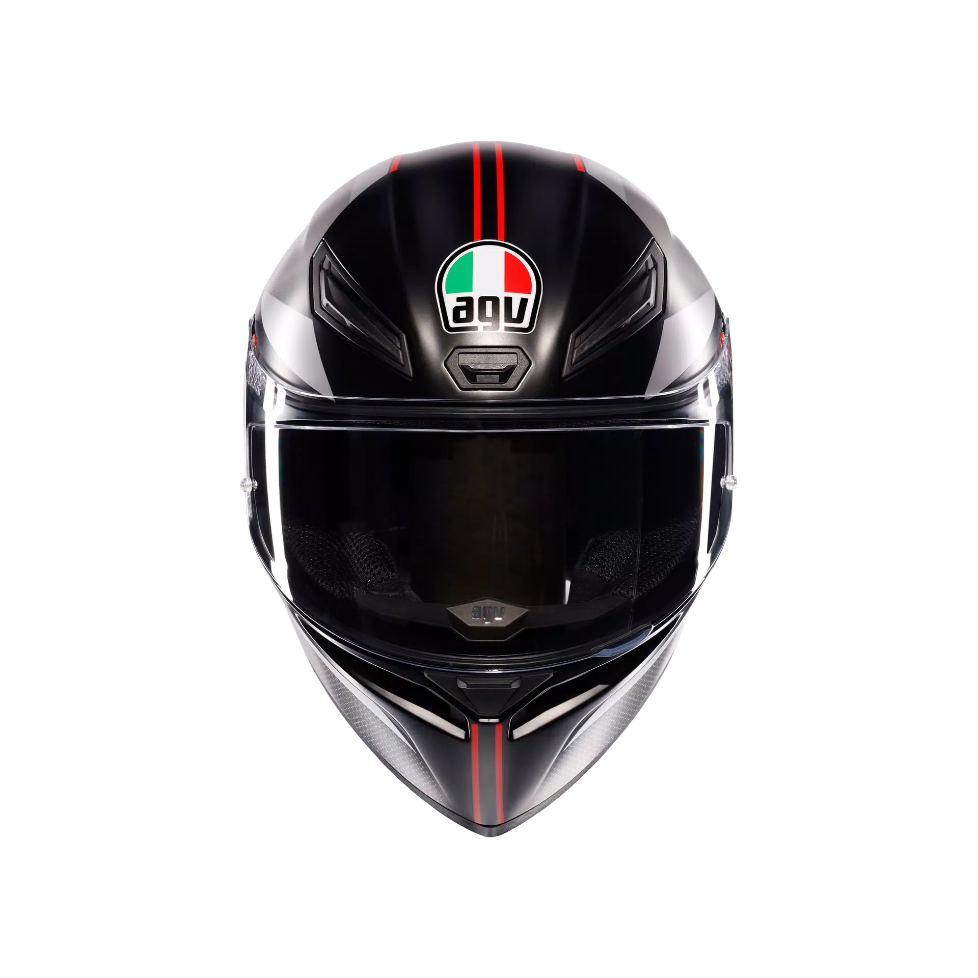 Motorcycle sports full face helmet black grey red e2206