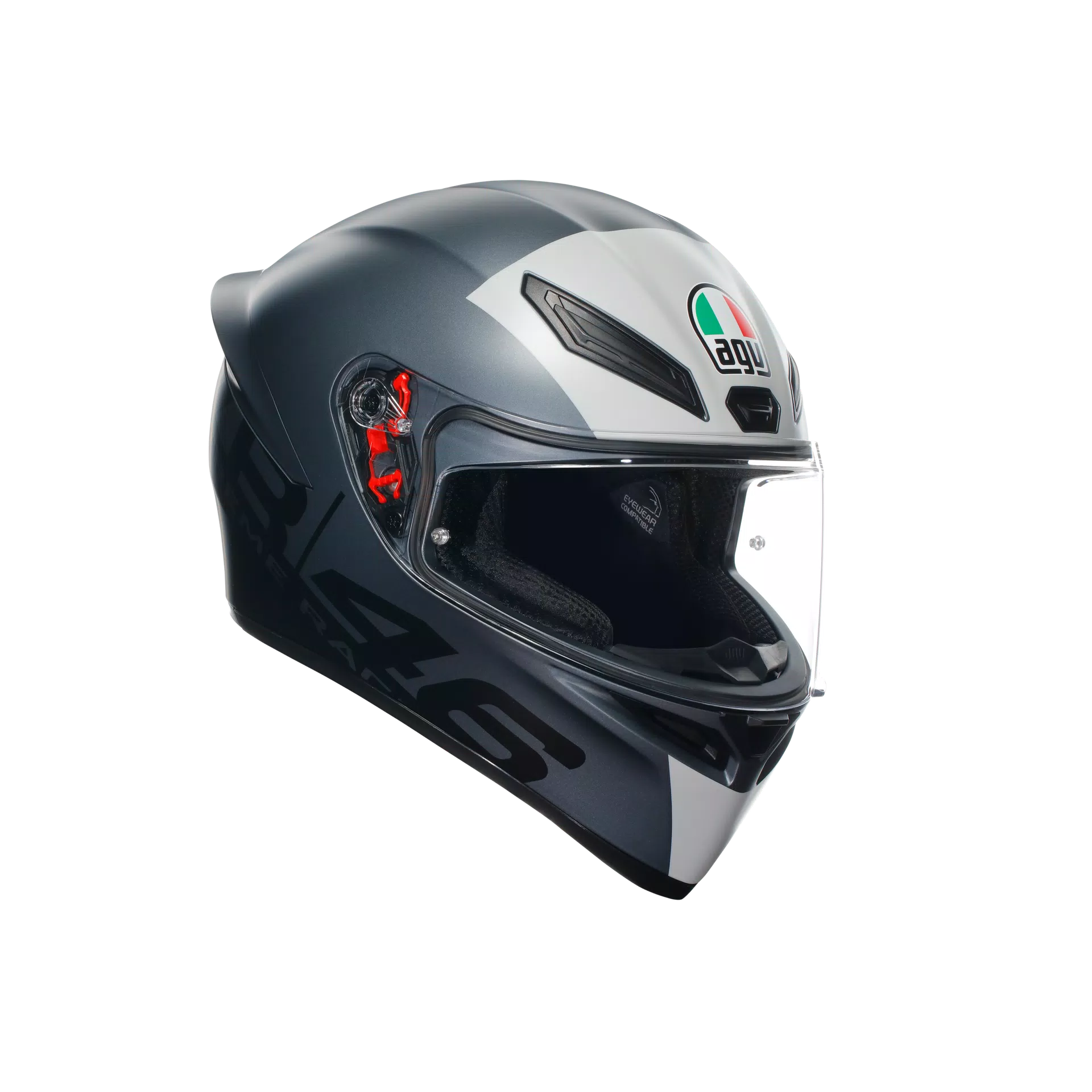 Motorcycle sports track helmet dark blue grey full face